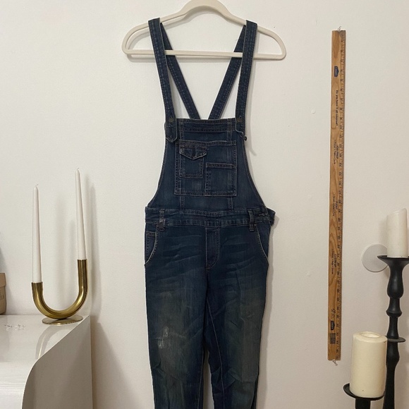 Free People Skinny Leg Overalls - Picture 2 of 4